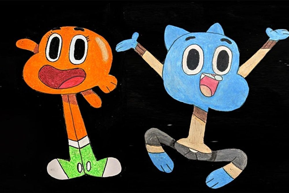 60min Draw Gumball & Darwin Art Lesson Online Kids Classes (Arts